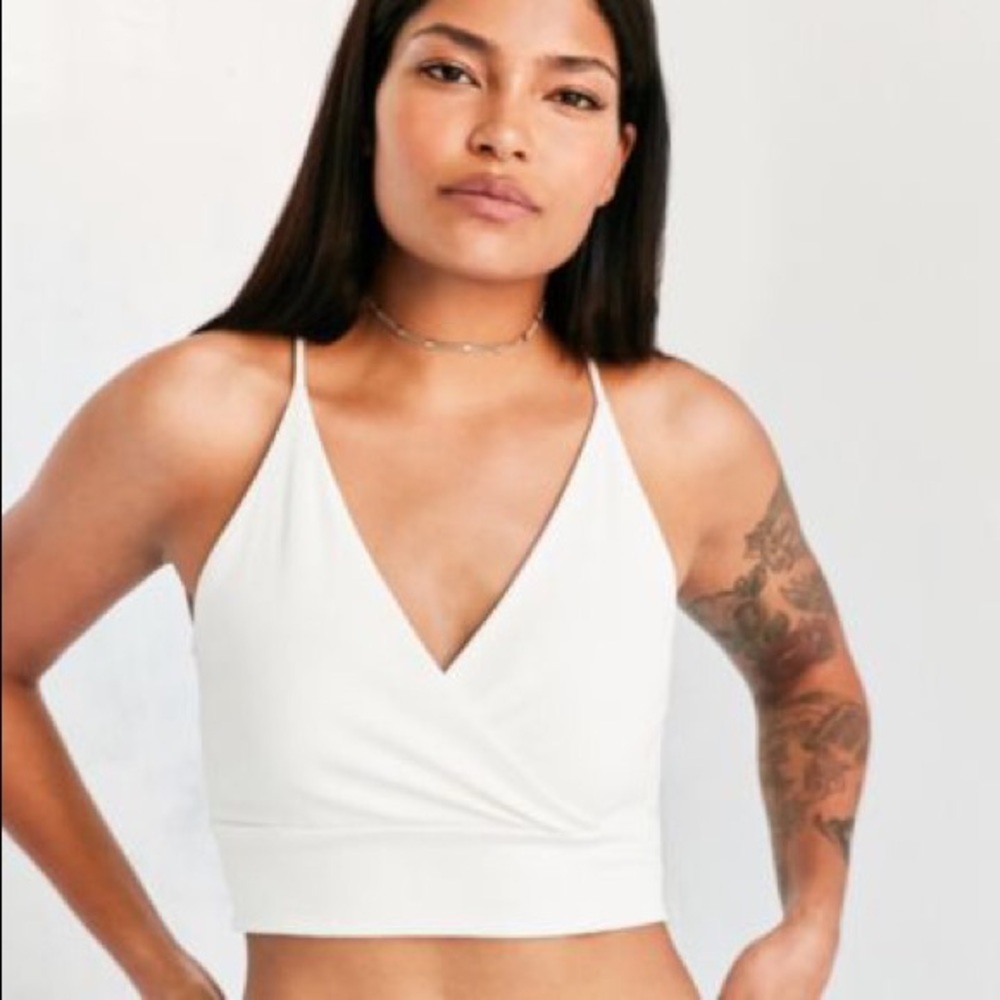 Kimchi Blue Surplice Banded Crop Top